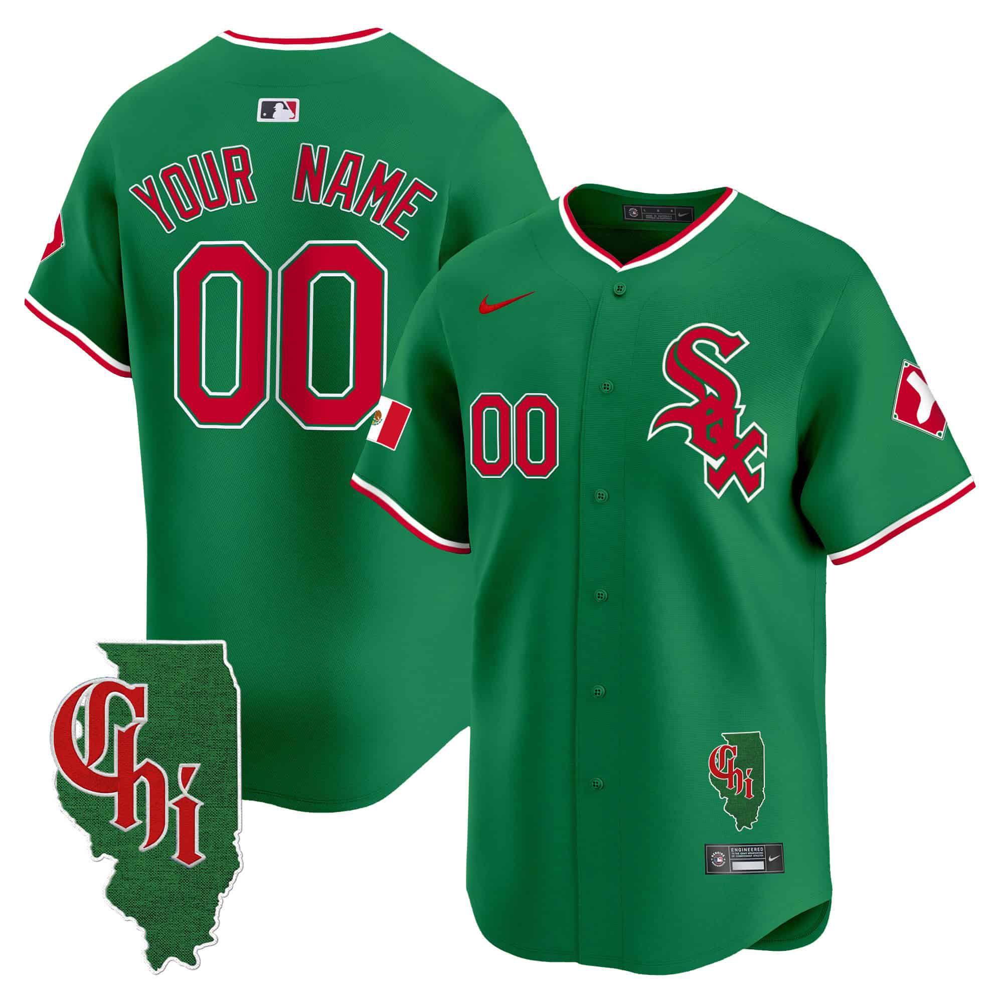 Men Chicago White Sox Green 2024 Nike Mexico Vapor Premier Limited Custom MLB Jersey->customized mlb jersey->Custom Jersey